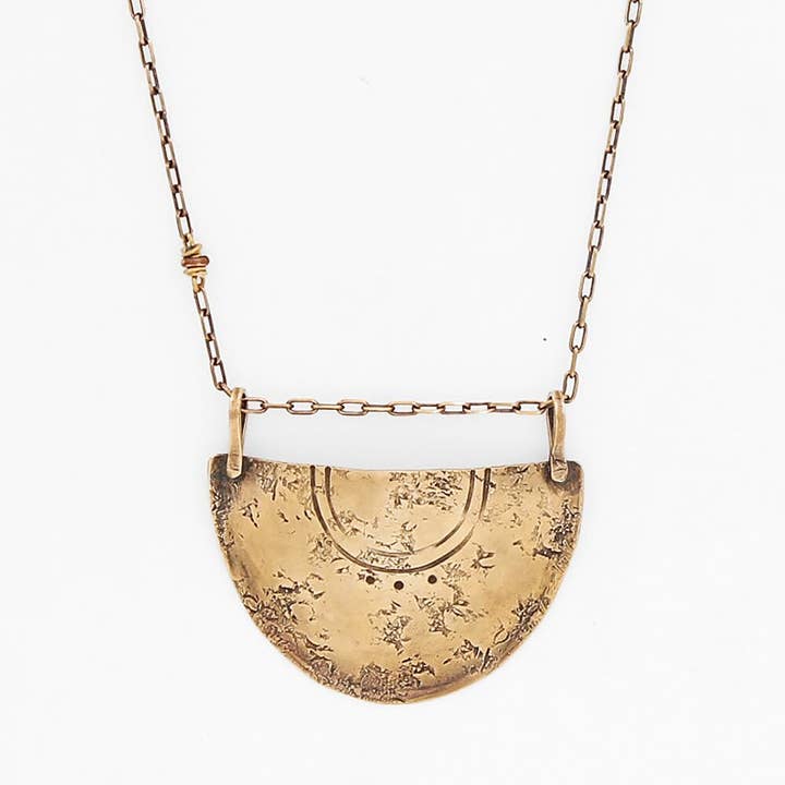 From The Reliquary - Wholesale Pendant/Charm Necklace - Shield Bearer Necklace - Brass