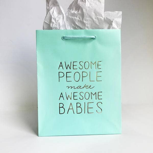 Steel Petal Press - Wholesale Gift Bag - Awesome Babies Gift Bag - Metallic Foil-Stamped Gift Bag3