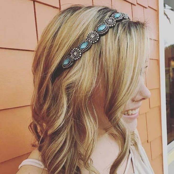 Headbands of Hope | One Purchased One Donated - Wholesale Fashion Headband - Women's - Adjustable Headband - Teal Lush2