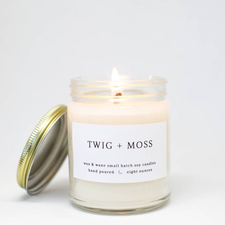Wax and Wane Candles - Wholesale Jar/filled candle - Twig + Moss Modern Soy Candle2