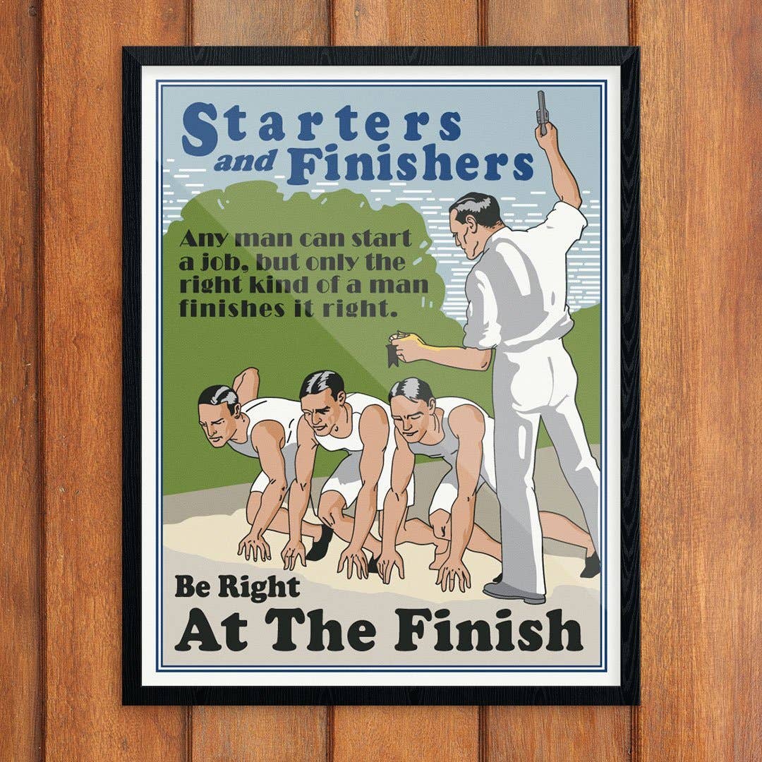 Fridgedoor - Wholesale Magnet - 2.5'' x 3.5'' Starters & Finishers Mather & Co Motivational Workplace Magnet0