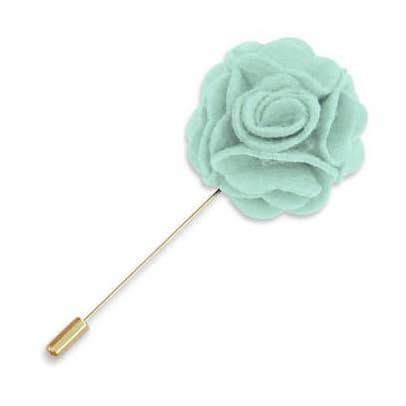 Mint gebloemde reversspeld voor wholesale door Pocket Square Clothing
