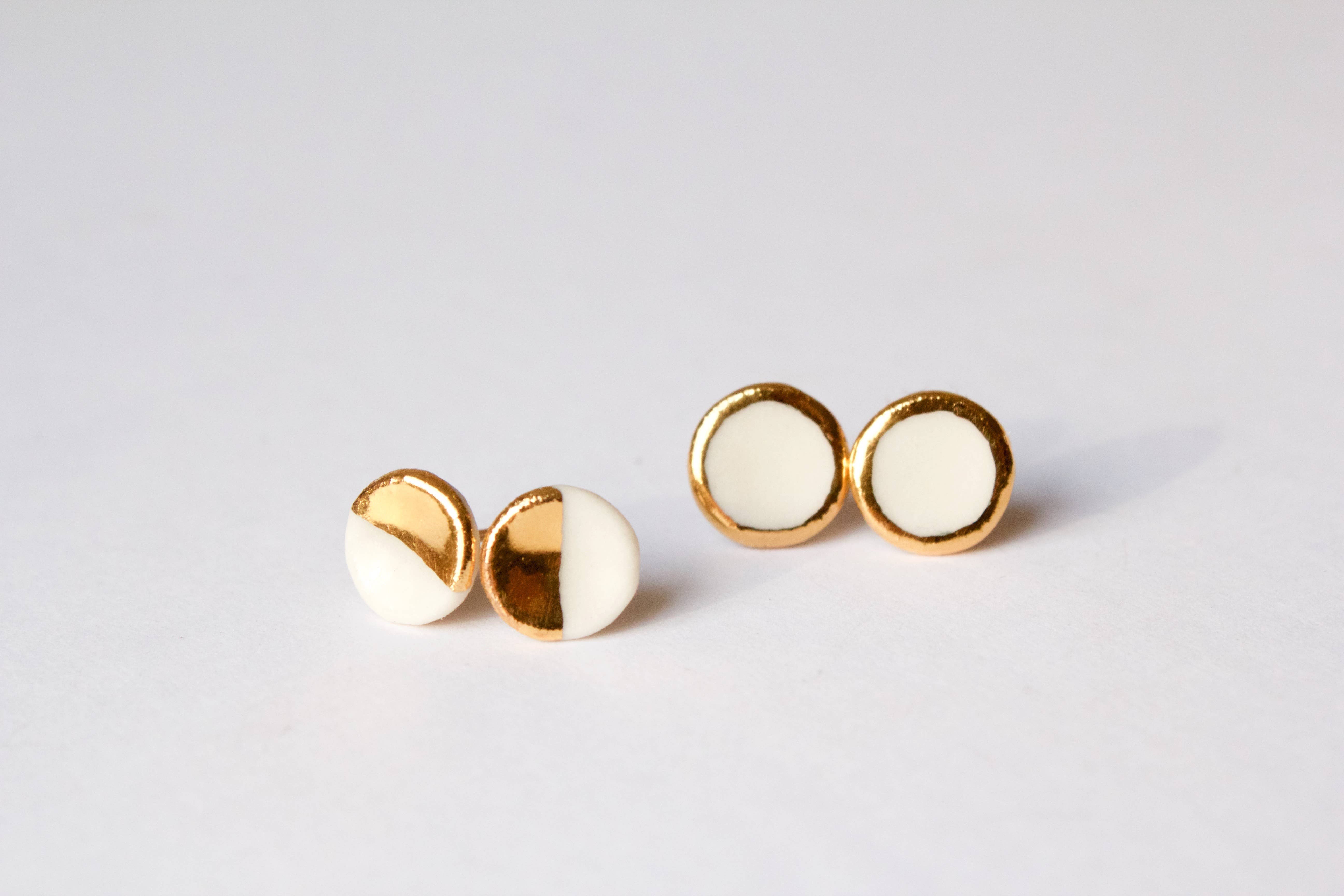 Mier Luo - Wholesale Stud/Post Earrings - Concave Dome Dipped Studs0