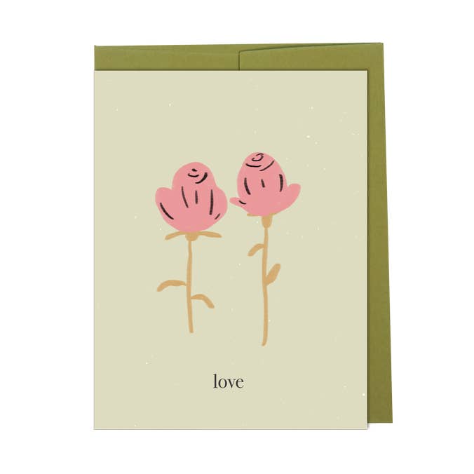 Love Rose Card for wholesale by New Moon Paper Goods