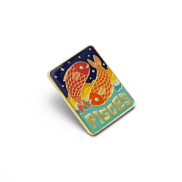 Lucky Horse Press - Venta al por mayor Botón/prendedor - Pin Esmalte Piscis