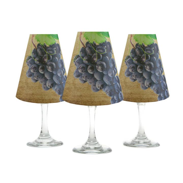 Wine Grapes Wine Glass Shades for wholesale by di Potter