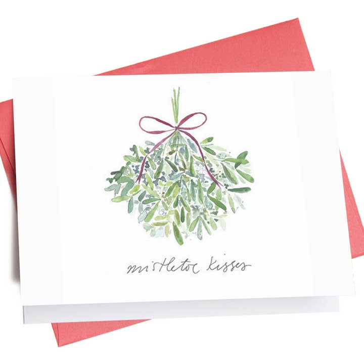 Gui baisers | Carte de vœux de Noël pour la vente par Inkwell Cards