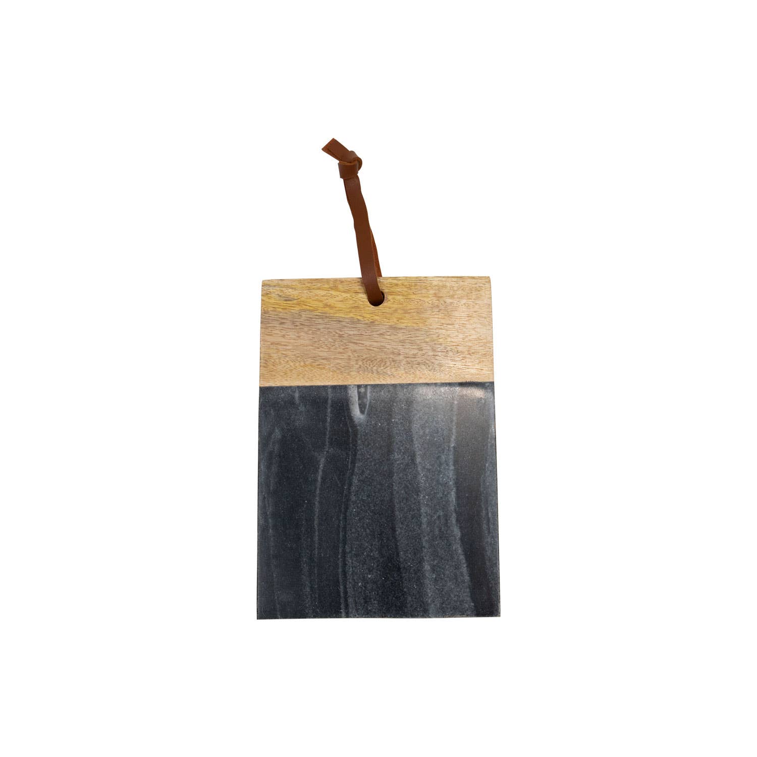 Foreside Home & Garden - Wholesale Cutting Board - Black Rectangle Marble and Wood Serving Cutting Board2