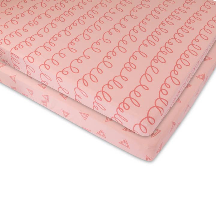 Ely’s & Co. - Wholesale Cot/Crib Sheets - Pack and Play Sheet - Pack of 2 (variation)