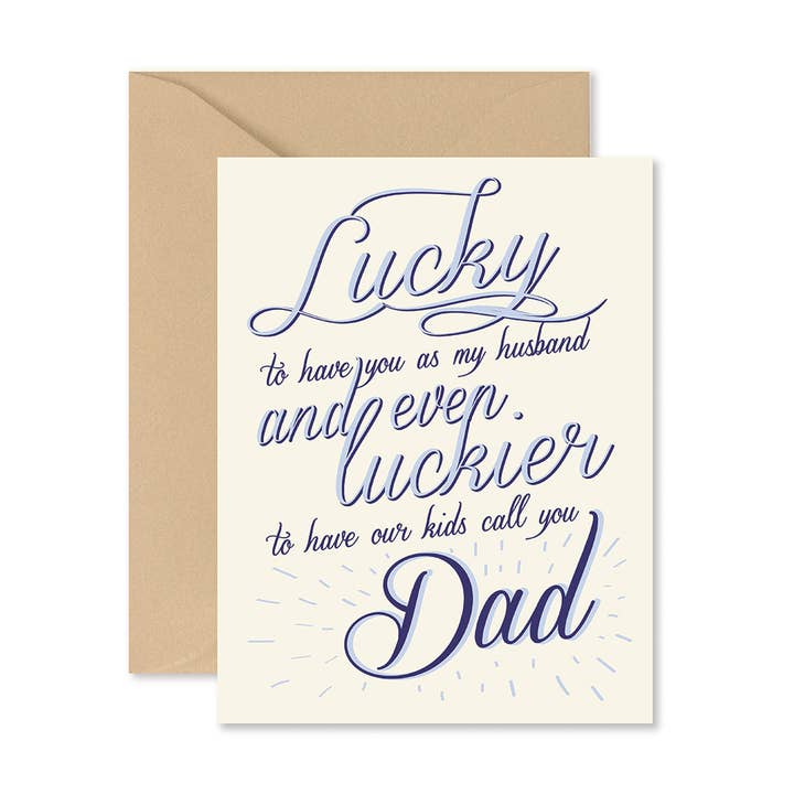 Ginger P. Designs - Vente Carte pour la fête des Pères - Carte de vœux Lucky Dad0