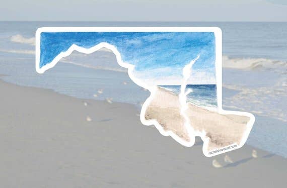 Rachel Alvarez Art - Wholesale Sticker - Ocean City Maryland Car Decal - Large1