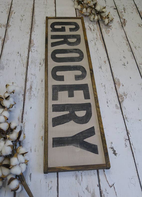 The Green Elephant Shop - Wholesale Sign - Grocery Sign5