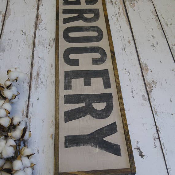 The Green Elephant Shop - Wholesale Sign - Grocery Sign5