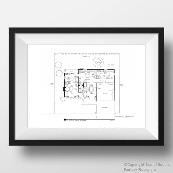 Fantasy Floorplans - Wholesale Art Print - The Simpsons - 1st Floor - Marge and Homer - 8.5"x11"1
