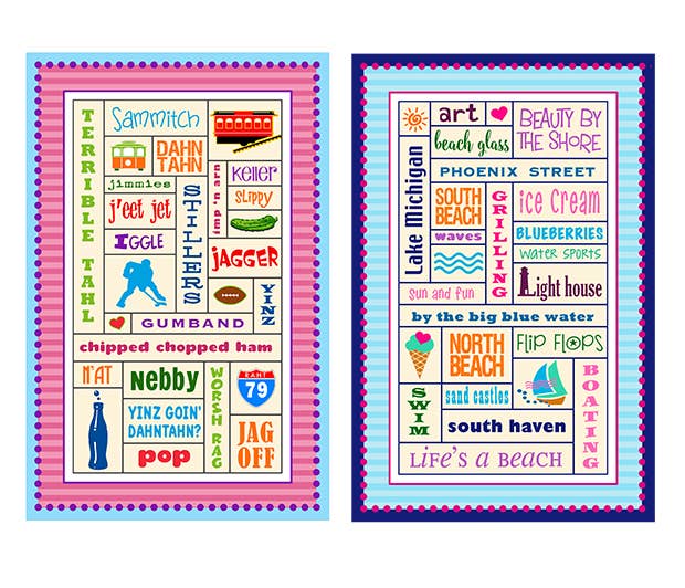 Liane Fried Studio - Wholesale Tea Towel - Design your own NAME DROP Towel3