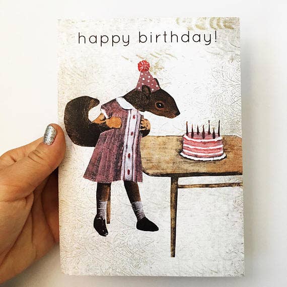 Pergamo Paper Goods - Wholesale Birthday Card - Squirrel Birthday Card