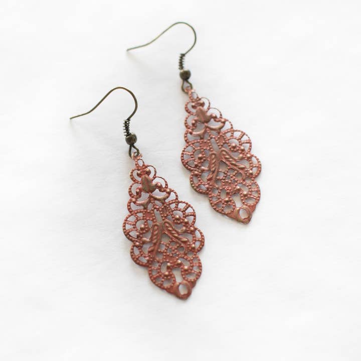 Gleeful Peacock - Wholesale Dangle Earrings - Chandelier Filigree Earrings3