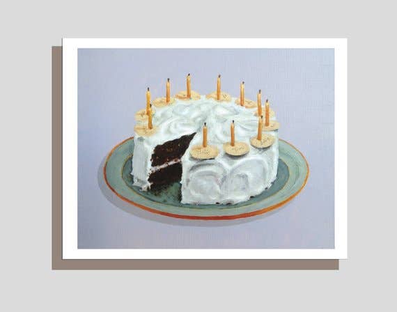 Little Lark - Wholesale Birthday Card - Birthday Cake Greeting Card - Single Card0
