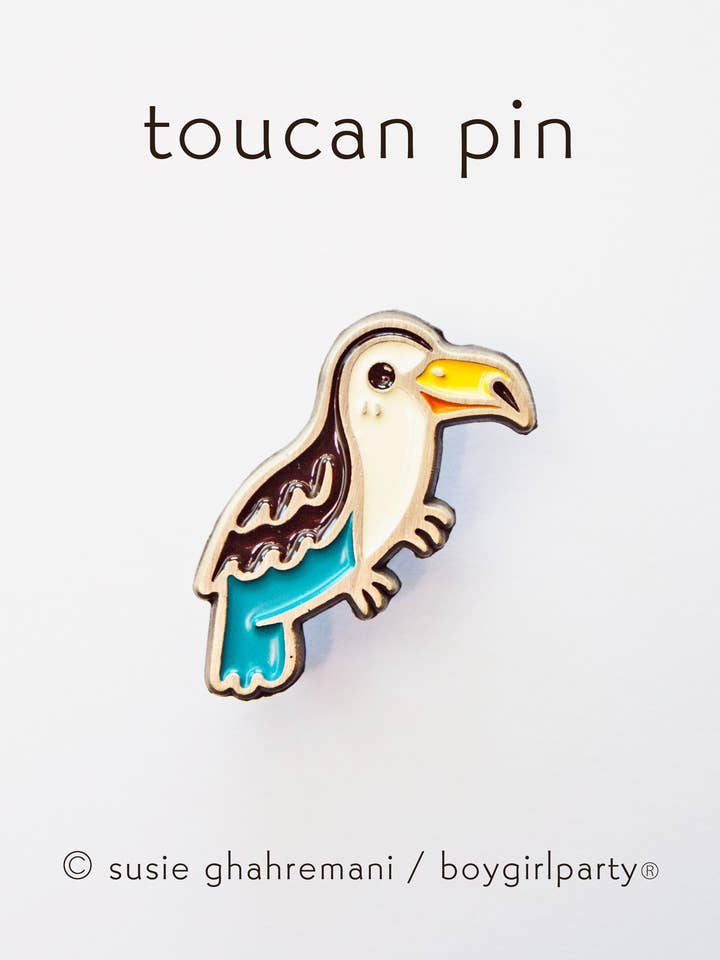 Toucan Enamel Pin - kawaii tropical pin badge brooch jewelry for wholesale by Boygirlparty