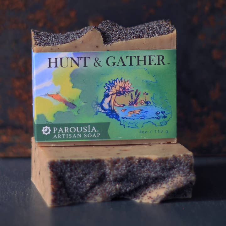 Storyline Artisan Soap - Hunt & Gather Artisan Perfumed Soap for wholesale by Old Factory Soap + Parousia Perfumes