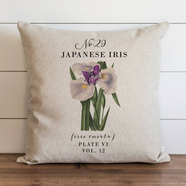 Japansk Iris botanisk Kudd för wholesale av Porter Lane Home