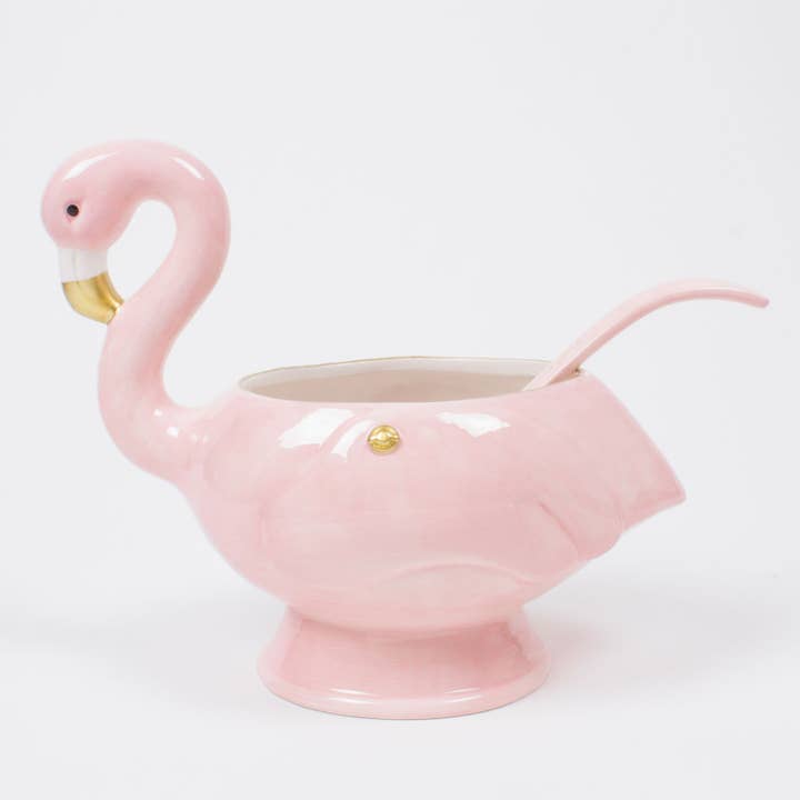 8 Oak Lane - Wholesale Serve Bowl - Flamingo Punch Bowl & Ladle