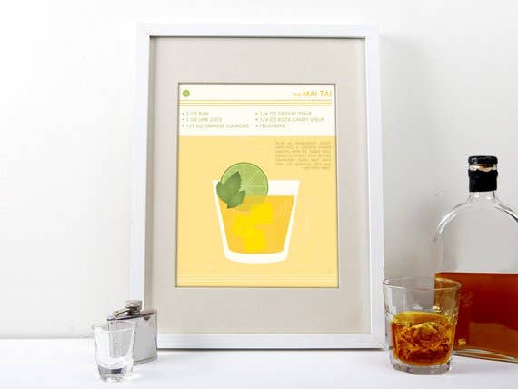 The National Anthem - Wholesale Art Print - 5” x 7” Mai Tai Cocktail Art Print1