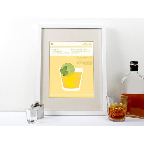 The National Anthem - Wholesale Art Print - 5” x 7” Mai Tai Cocktail Art Print1