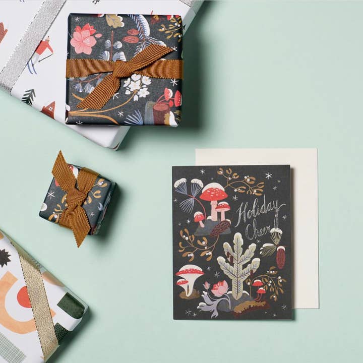 Red Cap Cards - Wholesale Season's Greetings Card - Holiday Moss holiday greeting card
