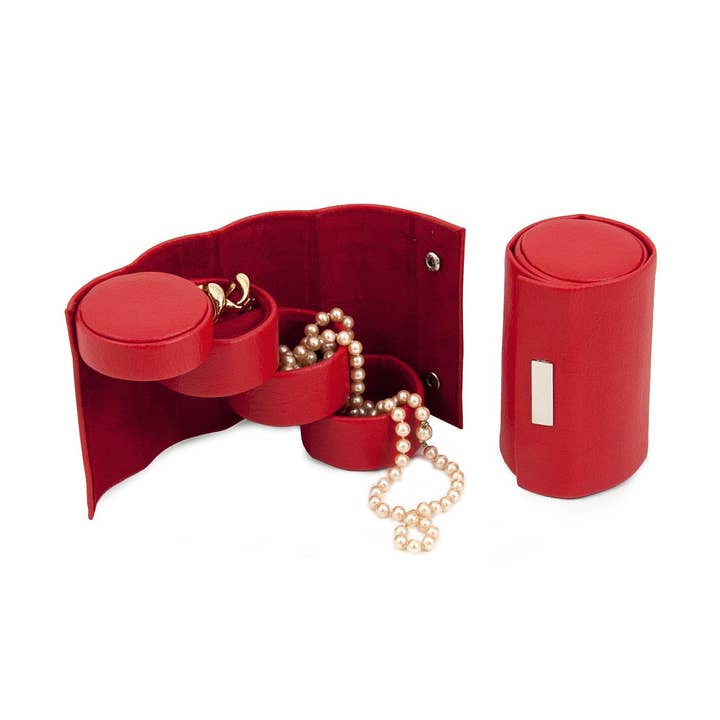 Jewelry Chest - Red Leatherette for wholesale by BeyBerk International