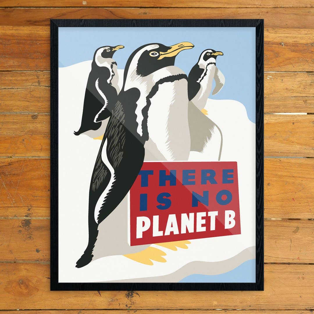 Fridgedoor - Wholesale Art Print - 11'' x 14'' There Is No Planet B Penguins Print0
