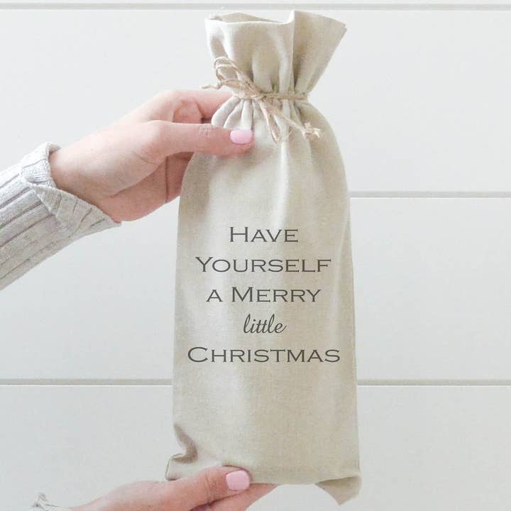 Porter Lane Home - Wholesale Wine Gift Bag - Little Christmas Wine Bag
