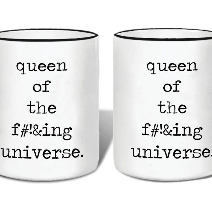 Retrospect Group Quippy Line - Wholesale Coffee Mug - Queen of the F#!&ing Universe mug with Gift Box