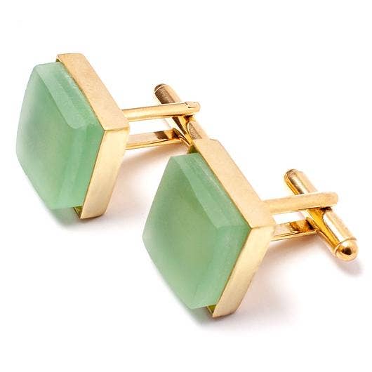 Smart Glass Recycled Jewelry - Wholesale Cufflinks - CUFFLINKS GOLD | Father's Day0