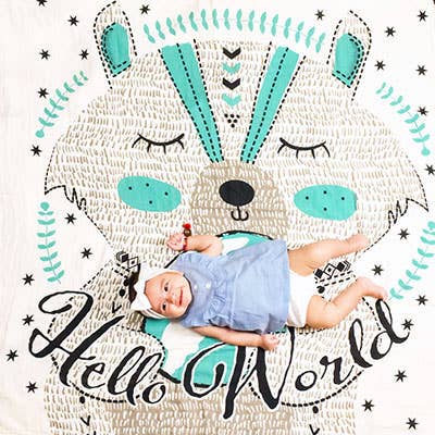 Lil Be - Wholesale Swaddle - Baby - Organic Swaddle Hello World3