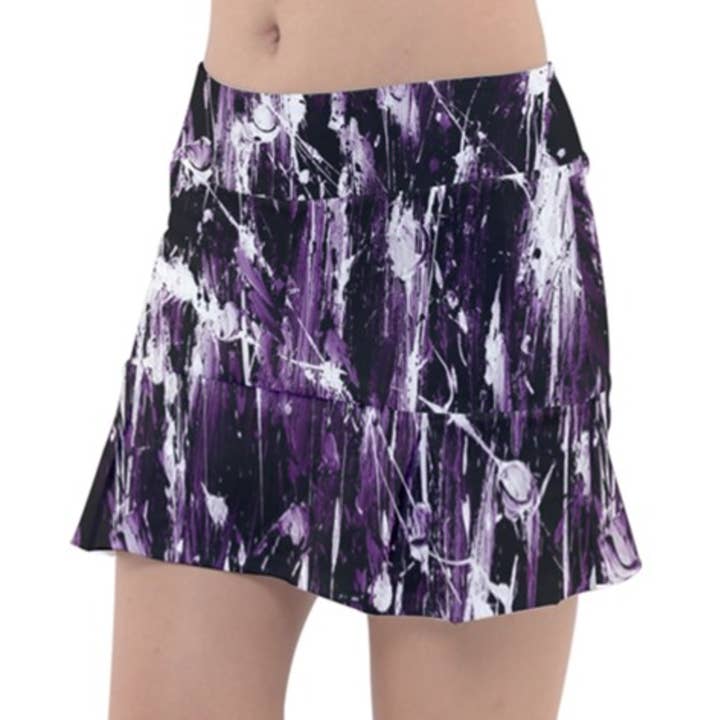 Purple and White Tennis Skirt for wholesale by EmBellish Active