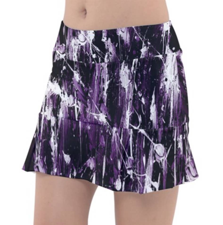 EmBellish Active - Wholesale Athletic Skirt - Women's - Purple and White Tennis Skirt