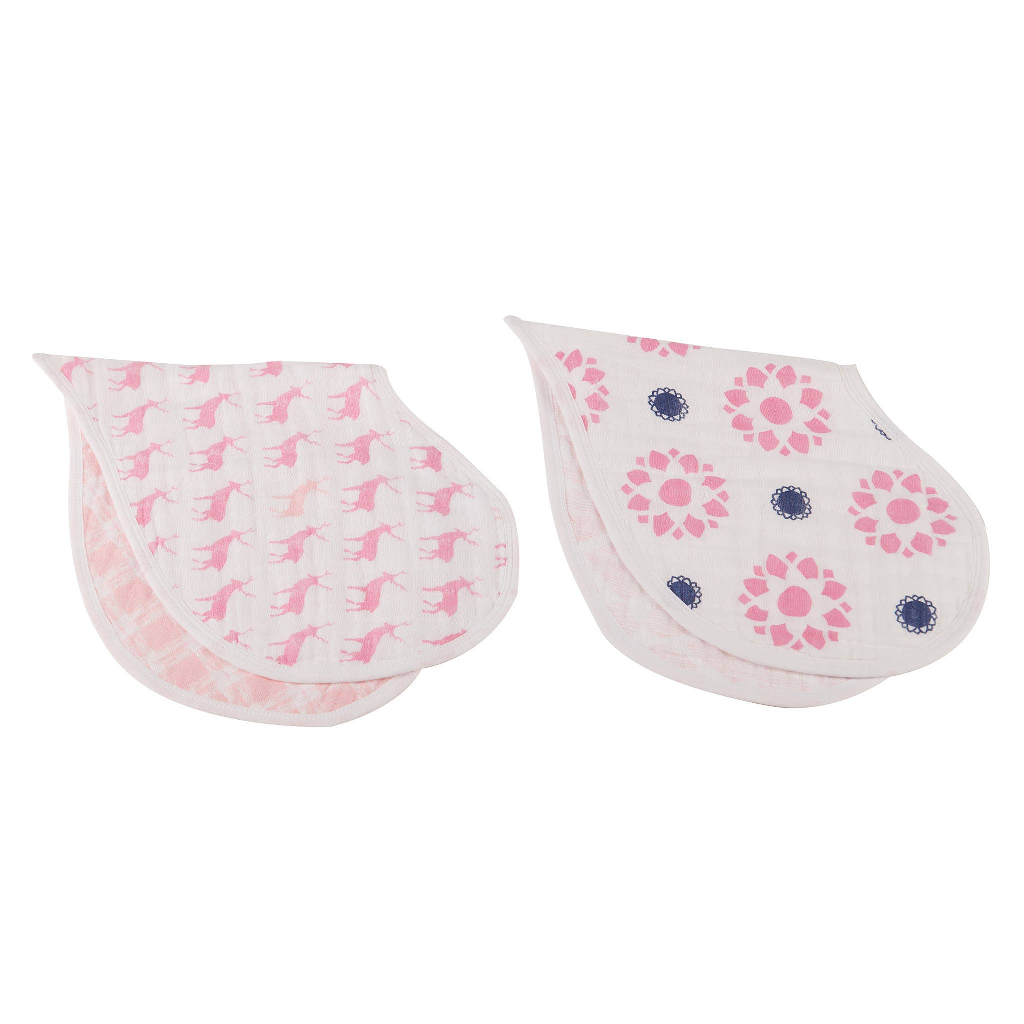 Newcastle Classics - Wholesale Bib - Baby - Pop of Pink Heart Bibs - Set of 24
