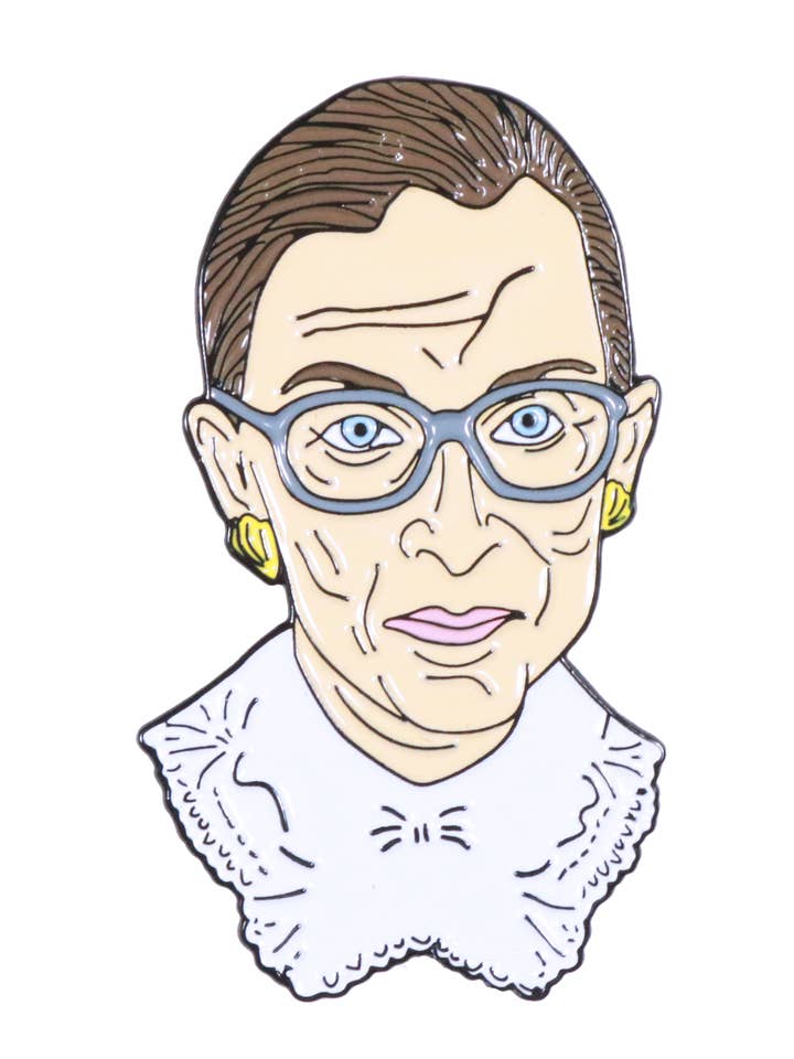 Ruth Bader Ginsburg - Spilla smaltata per la vendita all'ingrosso da parte di The Card Bureau