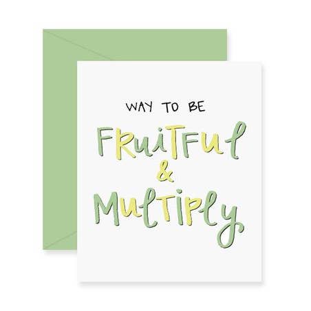 Fruitful & Multiply Greeting Card for wholesale by Fresh Out of Ink