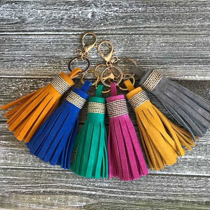 Everley Dawn - Wholesale Keychain - Women's - Suede Tassel Keychain
