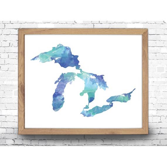 11” x 14” Great Lakes Art Print for wholesale by The National Anthem