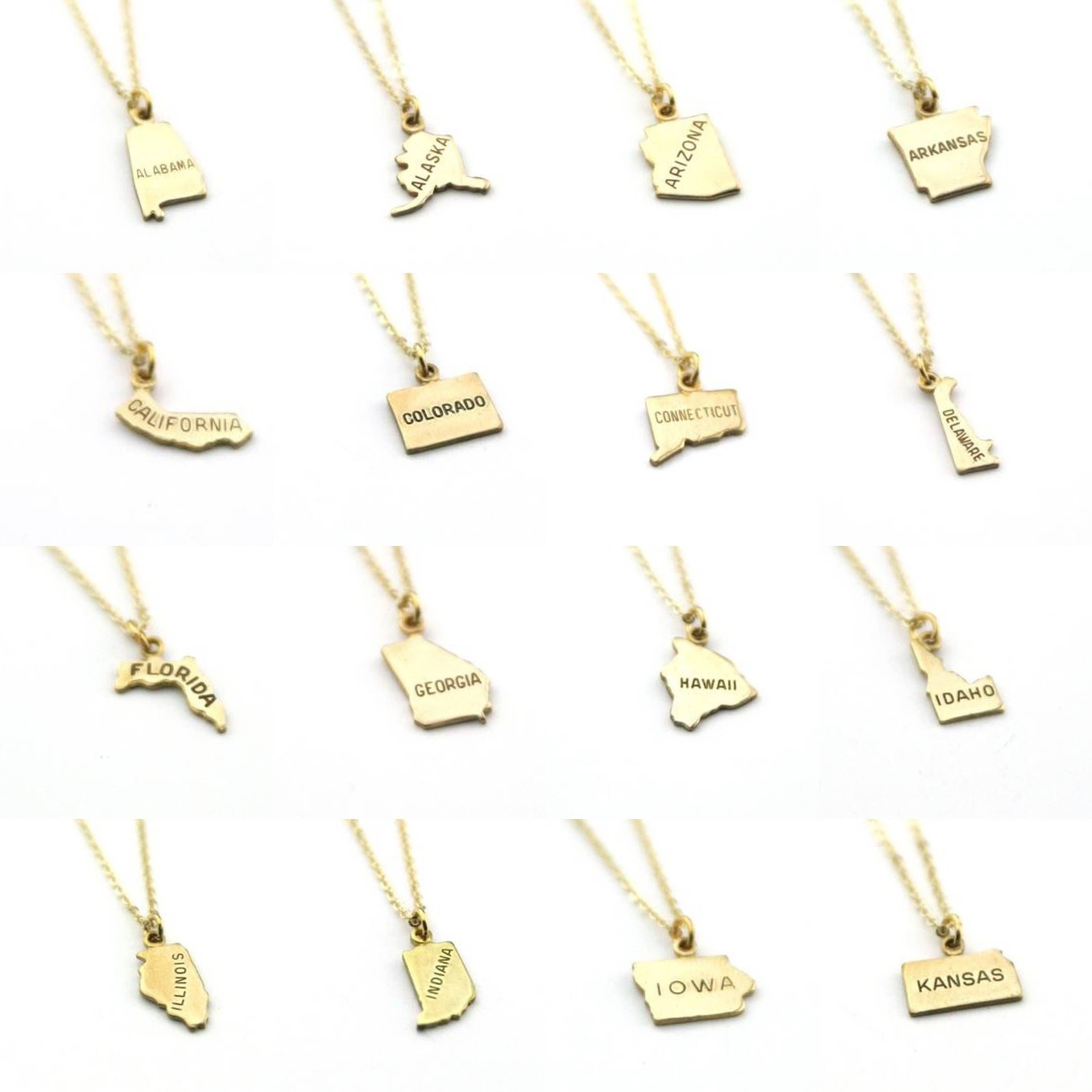 Peachtree Lane Co. - Wholesale Pendant/Charm Necklace - Iowa - State Name Necklace3