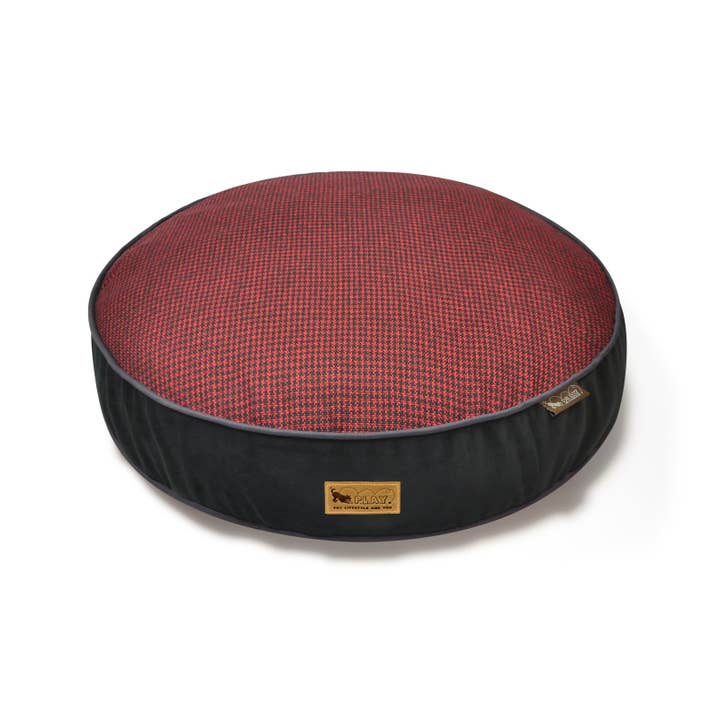 Houndstooth Red - Round (Large) for wholesale by P.L.A.Y. Pet Lifestyle and You