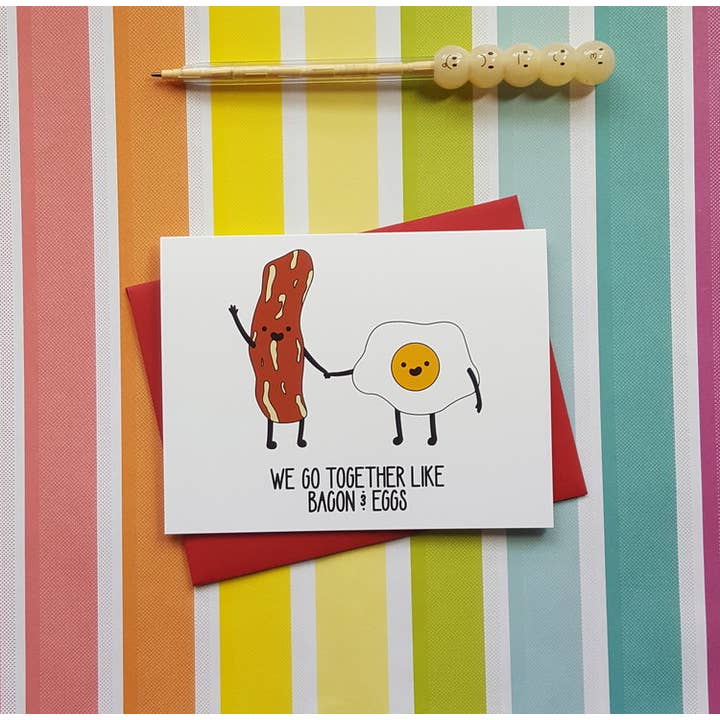 Bacon and Eggs Card for wholesale by These Things
