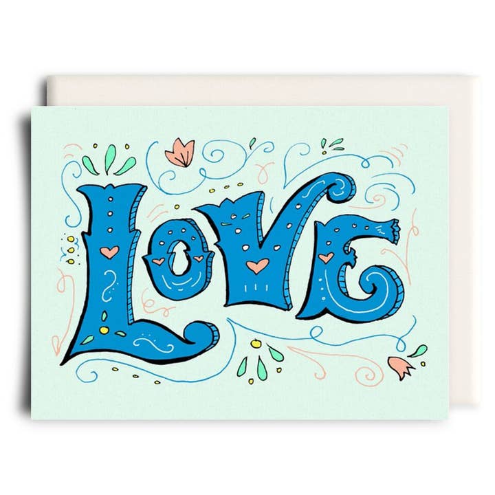 Blue Love | Greeting Card for wholesale by Inkwell Cards