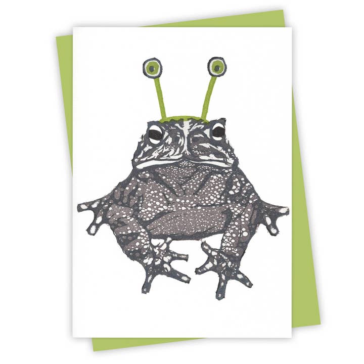 U.F. Toad—5" x 7" card for wholesale by Burdock & Bramble