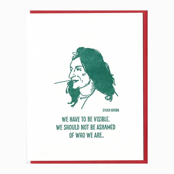 Sylvia Rivera per la vendita all'ingrosso da parte di Blackbird Letterpress
