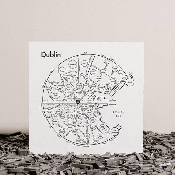 Archie's Press - Wholesale Map - Dublin Map Print2