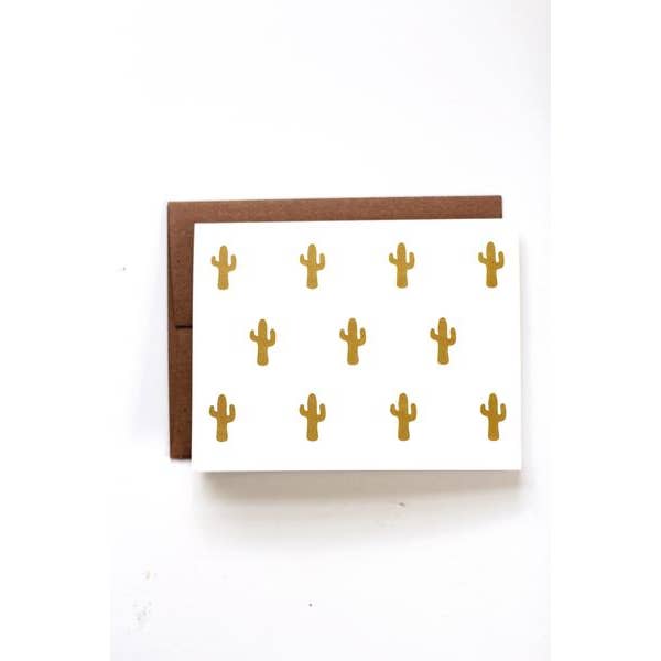 Mini Cactus Pattern Card - Box of 6 for wholesale by Rare Bird Co. + Pauline Stanley Studio